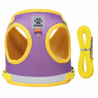 犬用 ハーネス リードセット 中型犬小型犬 脱げない 着せやすい おしゃれな犬ファッション ペット用品かわいい犬ベルト 17カラー選べる