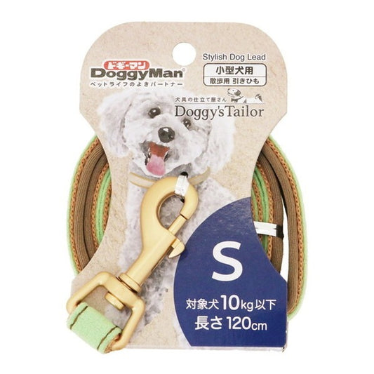 <a href="https://www.qoo10.jp/gmkt.inc/Search/brand.aspx?brandno=25753" target="_blank" class="title_brand" id="btn_brand" title="ドギーマン">ドギーマン</a>Doggys Tailor ドッグリード S スエードスタイル ライトグリーン
