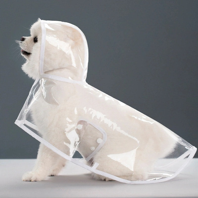 人気ペット用品犬マッキントッシュテディ中小犬新透明レインポンチョ