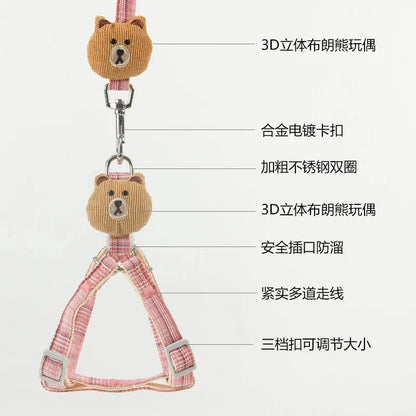 選べる福袋2025-ペット ハーネス リード ２点セット ドッグウェア 胴輪 犬用 犬服 お洒落 シンプル ペット用品