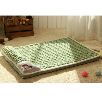 ペットベッド 犬ベッド 猫ベッド ペットマット 犬猫兼用 ふわふわ もふもふ ベッド ペット用品 暖かい 滑り止め 大型犬 小型犬