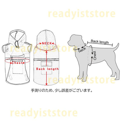 夏用 おしゃれ ロンパース 中型犬 ペットウェア 可愛い 涼しい 雨着 防水 小中型 反射光 犬の服 お出かけ 旅行 散歩 ペット用品