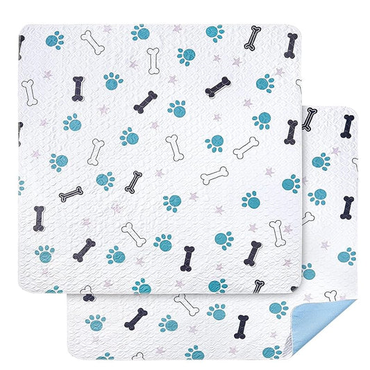 【即納】LOOBANI 2枚セット 犬 猫用洗えるペットシーツ おしっこマット ペット用 トイレ下敷きマット 速乾 滑り止め 繰り返し使える (29*29CM, 2枚セット)