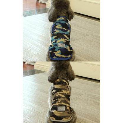 万能流行感 犬服 タンクトップ 春 夏 ペット服 ドッグウェア ペットウェア 犬 小型犬 中型犬 袖なし ノースリーブ 迷彩 犬用ウェア ペット用品 ペットグッズ 可愛い