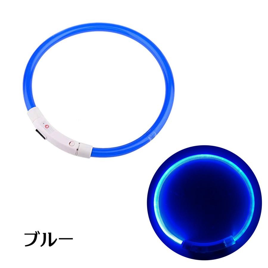 光る首輪 犬用 充電式 レインボー 小型犬 おしゃれ 新入荷 猫 犬 LEDライト ペット 中型犬