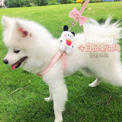 メガ割犬牽引ロープ漫画散歩犬牽引ロープ胸ストラップ屋外犬ロープ犬チェーン猫ロープ猫博美テディ963