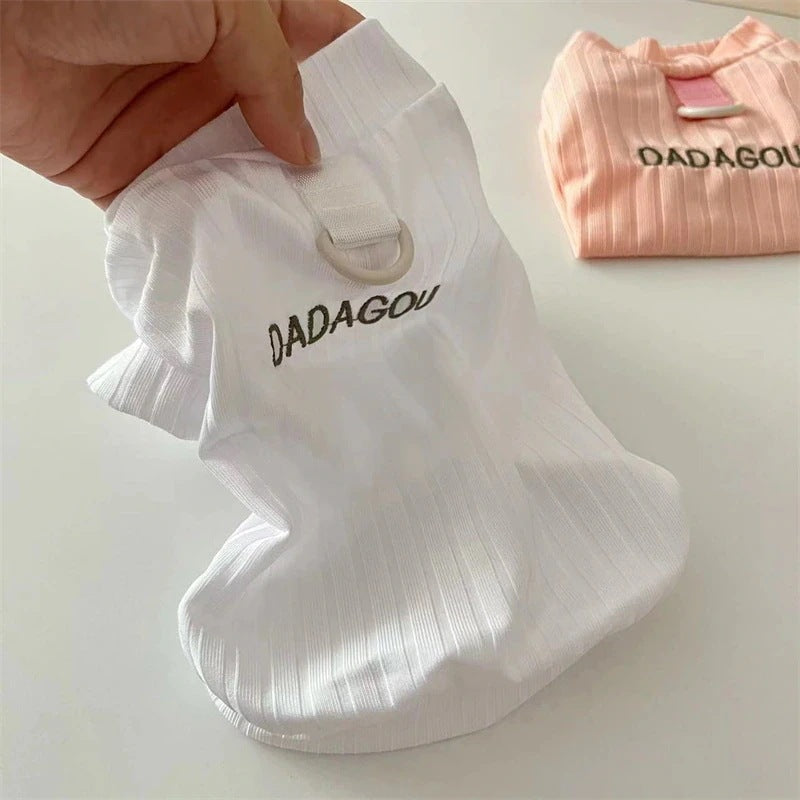 [犬 服]犬 洋服 ins人気商品 クールで滑らかなペットの春と夏のベストTシャツ猫犬犬二本足の服