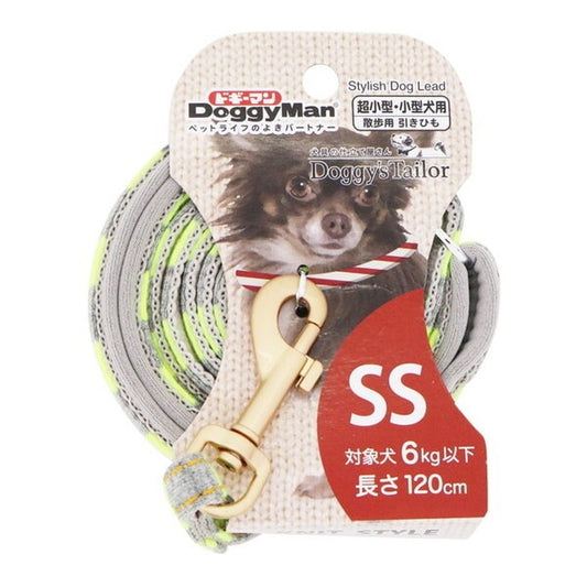 <a href="https://www.qoo10.jp/gmkt.inc/Search/brand.aspx?brandno=25753" target="_blank" class="title_brand" id="btn_brand" title="ドギーマン">ドギーマン</a>Doggys Tailor ドッグリード SS ニットスタイル ライトグリーン/グレー