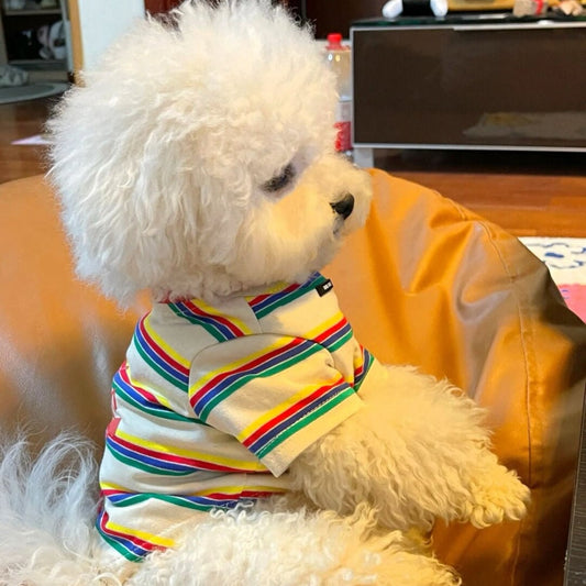 夏用 シンプルストライプ犬服 薄手 通気性抜群 トイ・プードル ビションフリーゼ ポメラニアン 子犬用 犬 服 犬 服 犬服 犬の服 ペット用品 ハーネス 小型犬
