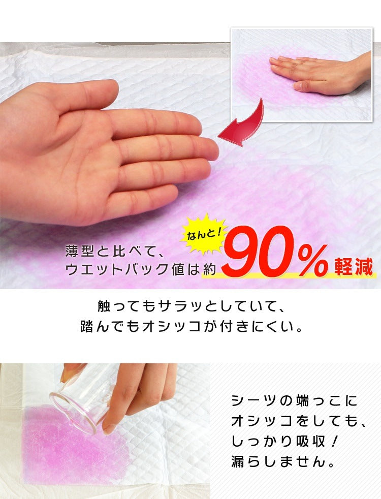 わんちゃんに合わせて選べる2サイズぺットシーツ ワイド レギュラー 厚型 / 超厚型 ペットシーツ メガ割