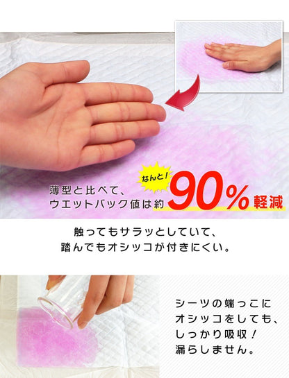 わんちゃんに合わせて選べる2サイズぺットシーツ ワイド レギュラー 厚型 / 超厚型 ペットシーツ メガ割