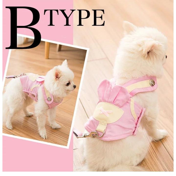 新商品プロモーション，数量限定 犬 ハーネス リード付 ペット 服 デザイン ウェアハーネス 胴輪 キャット ドッグ メッシュ犬 ハーネス