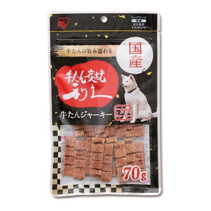 <a href="https://www.qoo10.jp/gmkt.inc/Search/brand.aspx?brandno=49458" target="_blank" class="title_brand" id="btn_brand" title="アイリスオーヤマ">アイリスオーヤマ</a>P-KJ-RG70 仙台名物 利久牛たんジャーキー (70g)