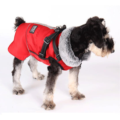 暖か ダウン風ジャケット ジャケット 中型犬 反射 ベストウェア 小型犬 ハーネス 首元 ペット服 防寒 ハーネス一体型 犬 大型犬 防風 冬 防水 犬 ジャケット