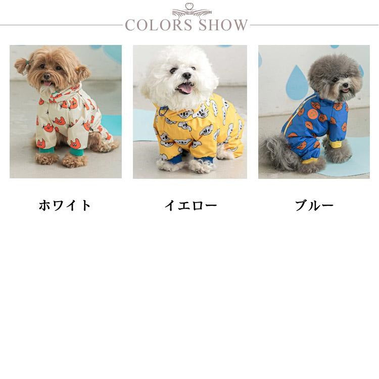 犬 レインコート 着せやすい 小型犬 中型犬 大型犬 犬用レインコート 犬服 レインウェア 韓国風 柄 ドッグウェア 撥水 防水 雨具 かっぱ