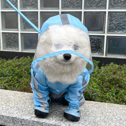 人気リーシャブル子犬犬4本足マッキントッシュ防水オールインワン足付き小型犬