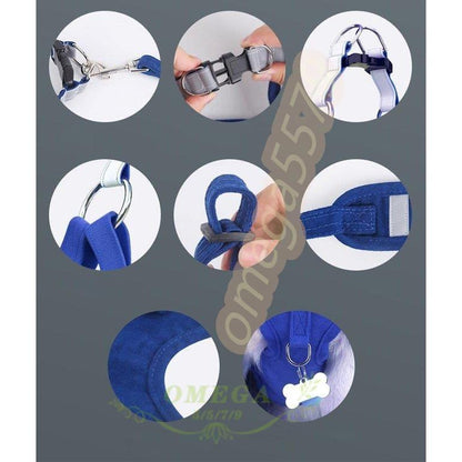 小型犬 ドッグウェア ハーネス 反射 ペット服 ２点セット リード キャットウェア セットアップ 胴輪 猫服 ハーネスリード ベスト シンプル 犬服