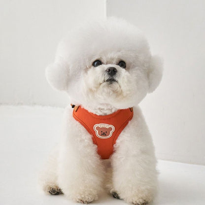 ペット胸ストラップ牽引セット小型犬外出ベスト式牽引ロープ通気テディ熊犬ロープ メガ割ワンピースパンツトートバッグ