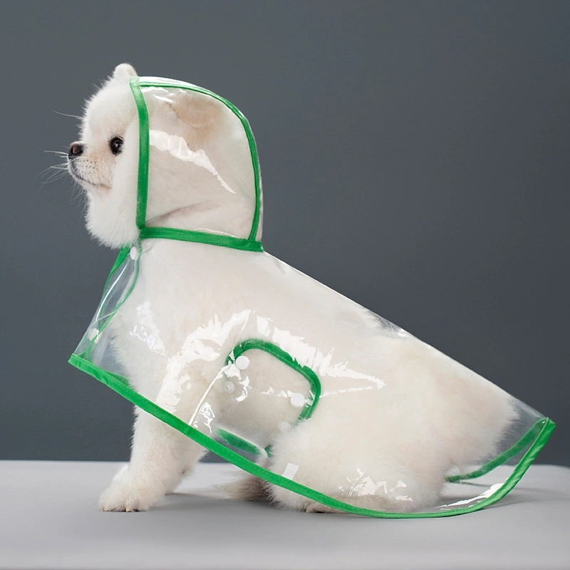 人気ペット用品犬マッキントッシュテディ中小犬新透明レインポンチョ