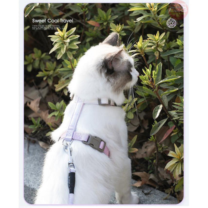 ウェアハーネス 猫 犬 ペット カラフル 脱げにくい リード付 体に優しい キャット ハーネス ドッグ 服 胴輪