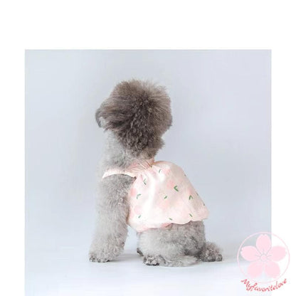 新作登場 ぺット 服 安い 犬 春 夏 ピーチ 柄 キャミソール かわいい 可愛い ハイブランド 猫 ドッグ ウェア