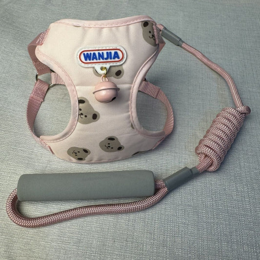 新型ベスト犬牽引ロープ犬チェーン快適通気防止中小型犬通用外出可愛い メガ割ワンピースパンツトートバッグ