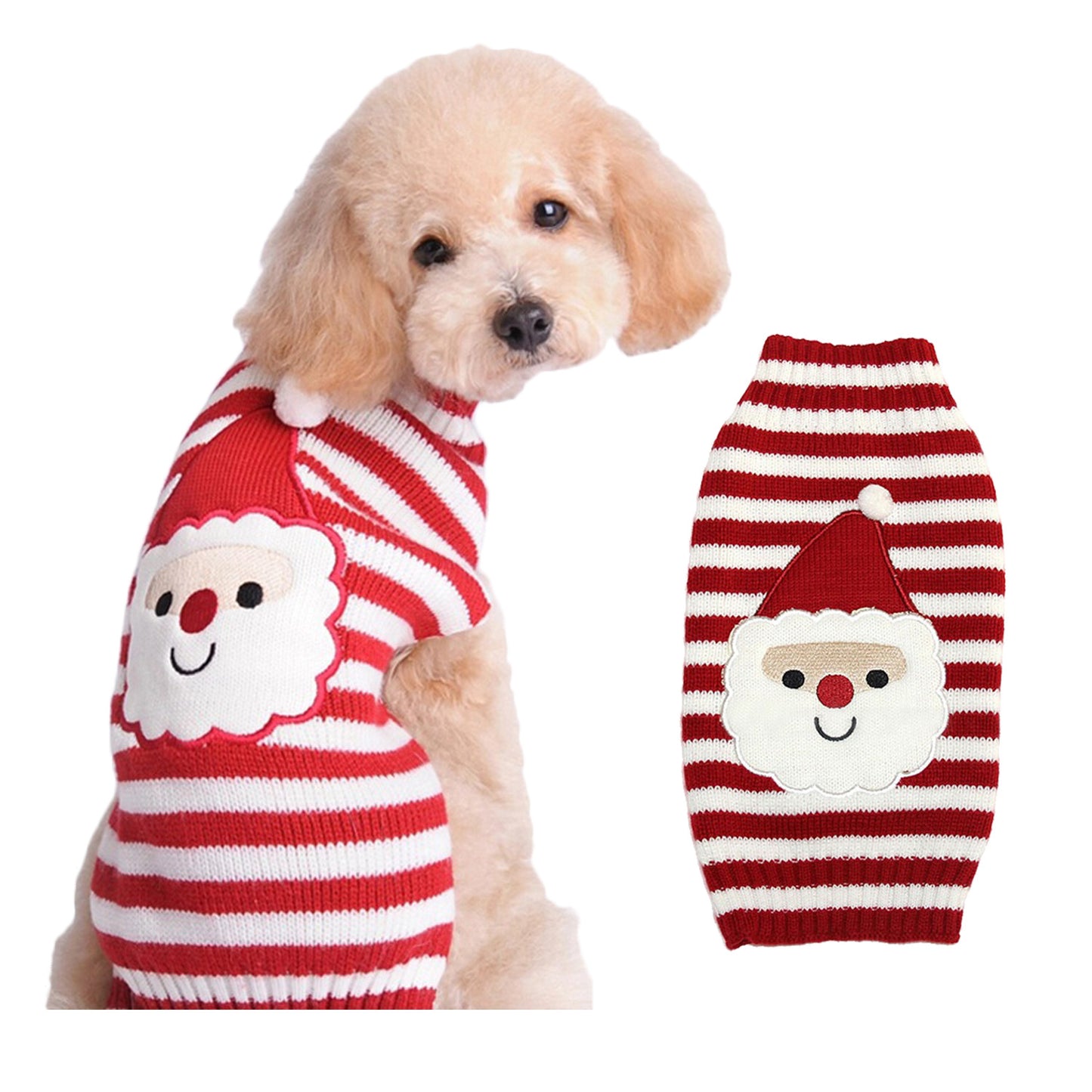 人气新作ペット服 中小型犬VIPテディニューファーザークリスマスペットニットジャンパー犬の服 ペット服
