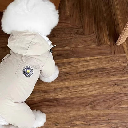 ペット服 冬犬小型犬ひまわりフード付き猫厚手ペット服