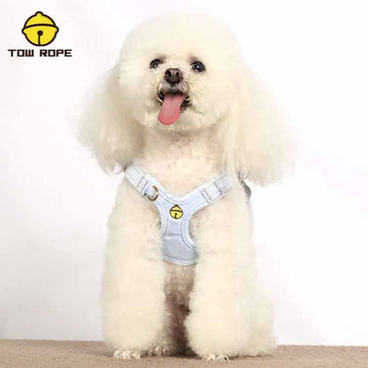 送 料 無 料！犬用 ハーネス リードセット 犬 小型犬 中型犬 胴輪 リード付 お出かけ 簡単装着 おしゃれ かわいい 胸背 ペット用品 ドッグウェア シンプル いぬ 犬具 チワワ プードル お散歩