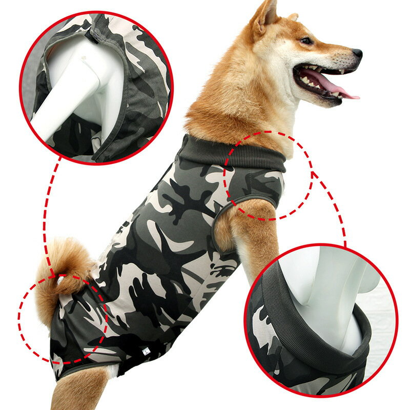 タイムセール術後服 犬用 服 術後ウェア 保護服 ボタンタイプ 犬介護服 不妊手術 オス去勢 傷口保護 皮膚保護 避妊 傷舐め防止 雄雌兼用 小型犬 中型犬 (L-3XL)術後服 犬用