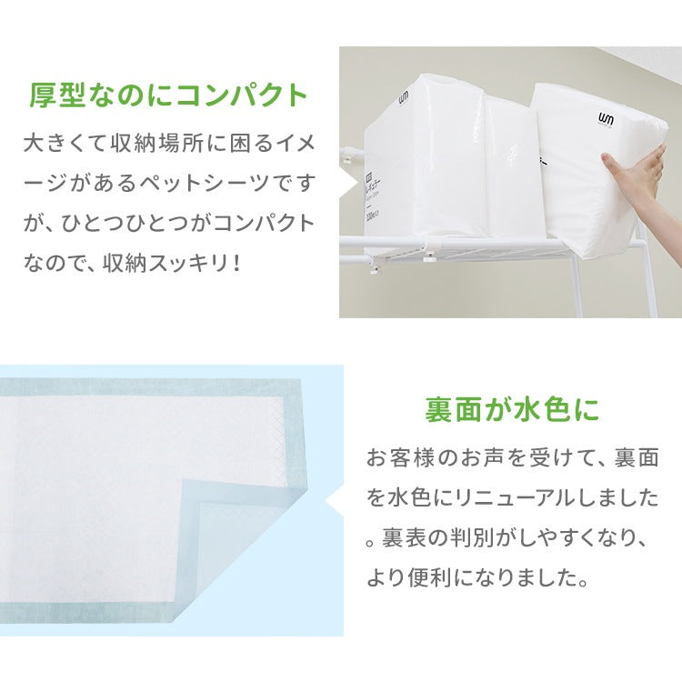 <a href="https://www.qoo10.jp/gmkt.inc/Search/brand.aspx?brandno=114450" target="_blank" class="title_brand" id="btn_brand" title="WEIMALL">WEIMALL</a>ペットシーツ 厚型 ワイド レギュラー 大容量 1200枚 800枚 600枚 200枚 まとめ買い 使い捨てペットシート 多頭飼い 犬 猫 業務用 ペット用品