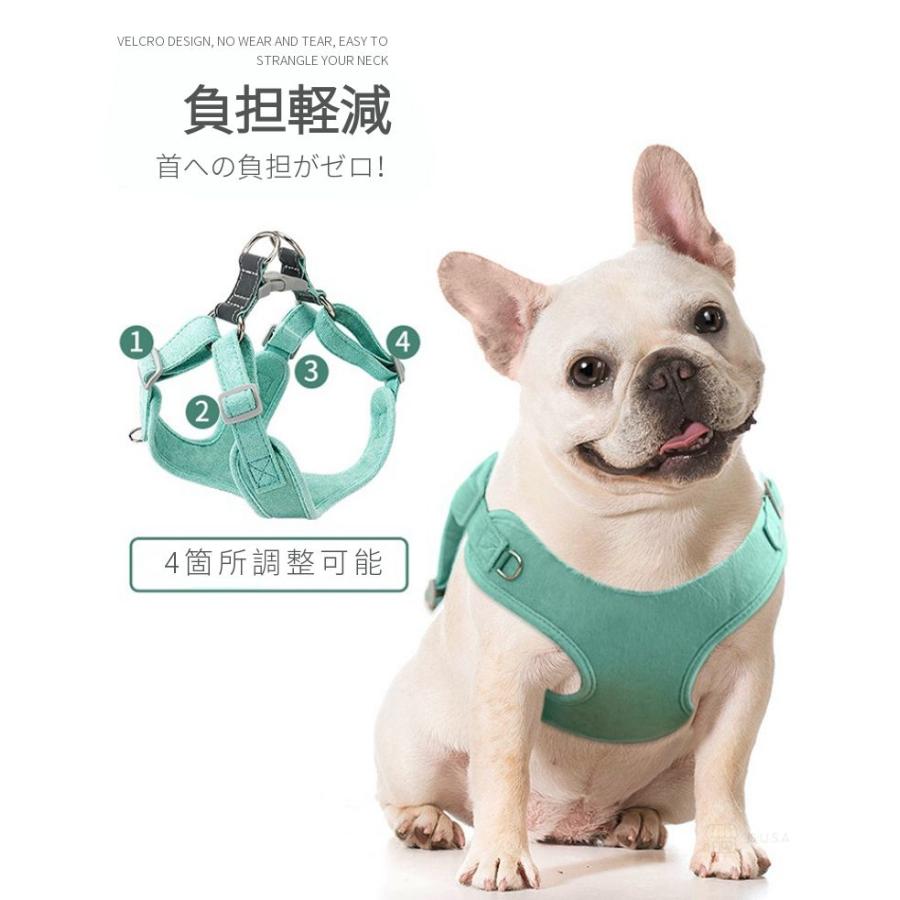 新商品プロモーション，数量限定 新品 犬猫用胸当て＆ハーネス＆リードセット ペット胸当て ペットリード 犬猫用品 ペットグッズ 犬猫リード 胴輪 引きひも 夜反射 通気性 抜けない新品 犬猫用胸当て