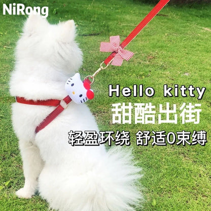 メガ割犬牽引紐かわいい高颜値散歩犬紐小型犬猫牽引紐コーキ博美胸ストラップ首輪892