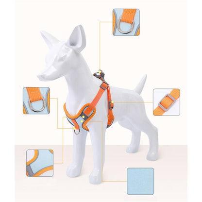 新商品プロモーション，数量限定 犬 ハーネス 安全帯 バイカラー ペット 胴輪 抜けない ドッグ 猫 小型犬 中型犬 大型犬 可愛い 簡単着脱 調節可能 しゃれ 散歩 出かけ犬 ハーネス