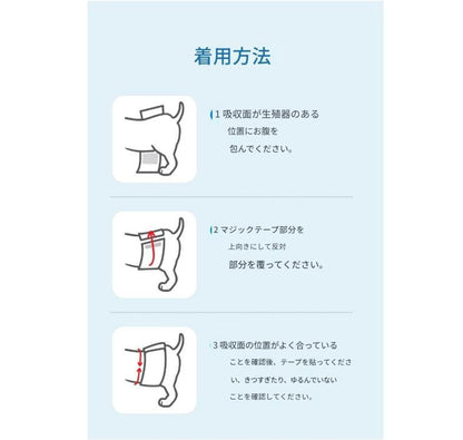 犬用おむつ男の子用／30枚入り・S/Mサイズ選択可／2重モレ防止構造＆おしっこサイン付き／伸縮バンドでしっかりフィット・肌にやさしいやわらか素材／外出や旅行時のマナー対策にも