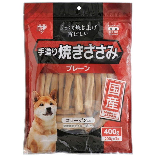 <a href="https://www.qoo10.jp/gmkt.inc/Search/brand.aspx?brandno=49458" target="_blank" class="title_brand" id="btn_brand" title="アイリスオーヤマ">アイリスオーヤマ</a>TYS-400P 手造り焼きささみプレーン 400g