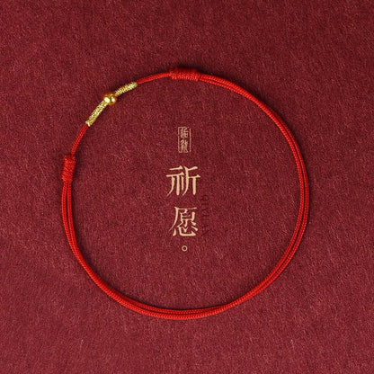 本命年情侣红绳脚链女男转运珠手链简约夏季手细脚绳饰品闺蜜礼物