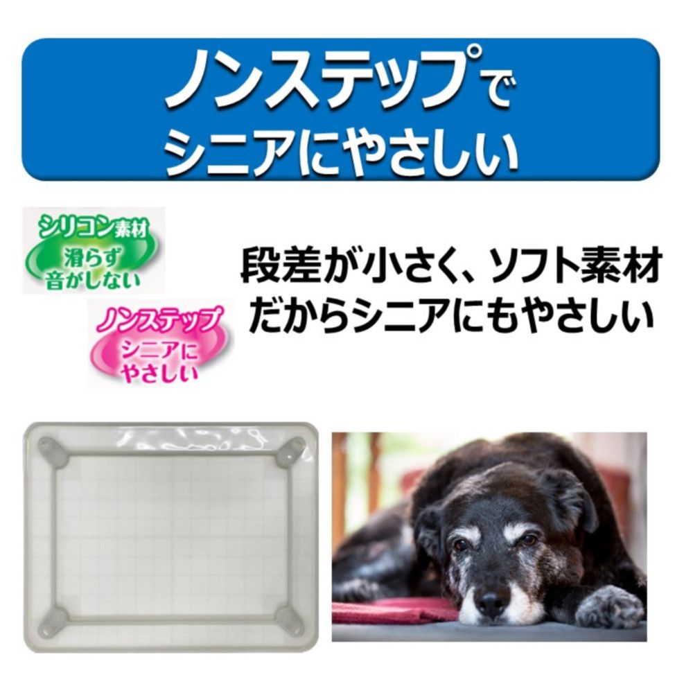 <a href="https://www.qoo10.jp/gmkt.inc/Search/brand.aspx?brandno=105700" target="_blank" class="title_brand" id="btn_brand" title="アース・ペット">アース・ペット</a>トイレマット モレないガード ワイド グレー 犬用 ペット用品