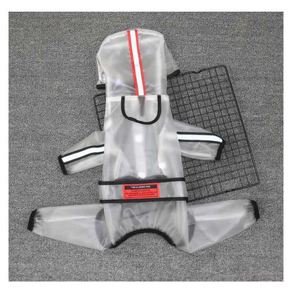 犬 レインコート 雨具 レインウェア ドッグウェア 犬服 フード付き 反射テープ付き ペット服 レインポンチョ 中型犬 大型犬 小型犬 犬屋 帽子付き