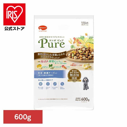 コンボピュアドッグ野菜・厳選チーズ入り600g 1011324 日本ペットフード株式会社
