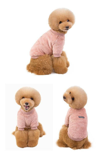 2025秋冬新作 犬服 ペット ドッグウェア 犬の服 Tシャツ トレーナー ボア 無地 もこもこ モコモコ ペット用品 わんこ わんちゃん ドッグ 洋服 秋冬 秋服 冬服 防寒 小型犬 中型犬 新