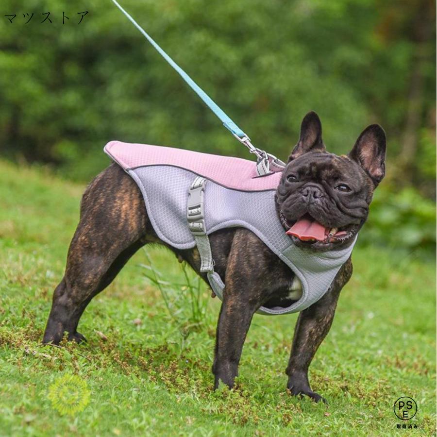 犬用クールベスト 冷感 冷却ベスト ハーネス一体型 ひんやりベスト 人気商品超目玉 犬用夏服 冷却コート 通気性 熱中症対策 日焼き防ぐ お出かけ お散歩