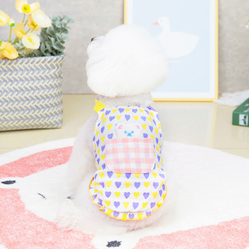 猫 犬 洋服 犬服 ペット服 大中小型犬 ペット用品 犬/猫用 犬の服 ペットウエア 小型犬 中型犬 通気 可愛い ドッグウェア トレーナー 犬 服 ワンピース サロペット ビションフリーゼ 犬猫服