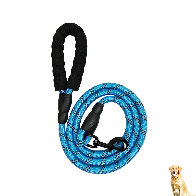ペット用品犬の鎖犬の鎖犬の鎖大型および中型犬用の快適なハンドル用の反射マルチカラーラウンドロープ