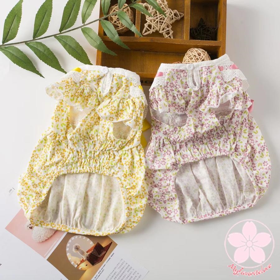 万能流行感 ペット 服 安い 犬 春 夏 ２色 付き 花柄 ワンピース かわいい 可愛い ハイブランド 猫 ドッグウェア