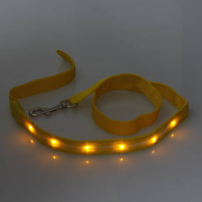 リード 光る LEDライト 犬 猫 ドッグ キャット 小型犬 中型犬 大型犬 ペット用品 ペットグッズ 電池式 ボタン電池 牽引紐 平紐 リーシュ 夜