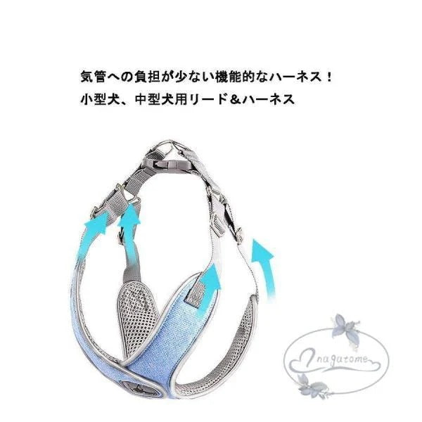 犬 猫 ハーネスリード付き 脱げない 苦しくない おしゃれ ペット服 胴輪 犬 ハーネス 犬用リード 愛犬 お散歩 ペット用品 丈夫 小型犬 中型犬 おしゃれ メッシュ