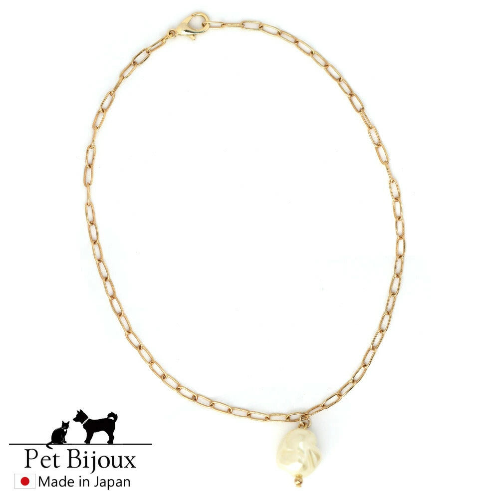 <a href="https://www.qoo10.jp/gmkt.inc/Search/brand.aspx?brandno=121124" target="_blank" class="title_brand" id="btn_brand" title="MELODY ACCESSORY">MELODY ACCESSORY</a>K18GP 送料無料 ドッグアクセサリー 犬用 ネックレス 首輪 チョーカー 犬 いぬ DOG ねこ 猫 ペット パール ゆがみパール バロックパール 淡水パール シンプル