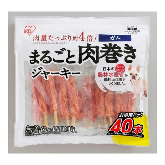 <a href="https://www.qoo10.jp/gmkt.inc/Search/brand.aspx?brandno=49458" target="_blank" class="title_brand" id="btn_brand" title="アイリスオーヤマ">アイリスオーヤマ</a>P-IJ-GT4040本 [まるごと肉巻きジャーキーガム40本] メーカー直送