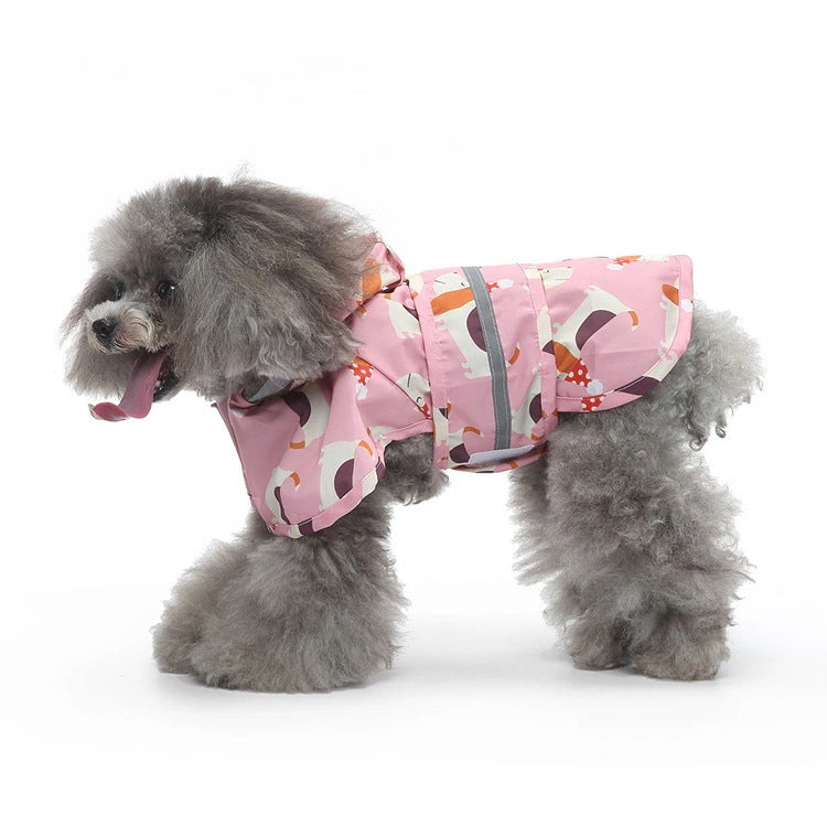人気足付き犬用レインポンチョ オールインクルーシブ牽引可 中型犬 大型犬 ペット マッキントッシュ